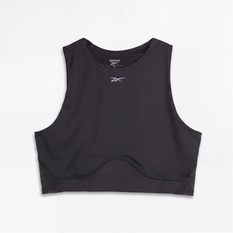 Reebok Womens Plus Size Lux Contour Crop Top Black