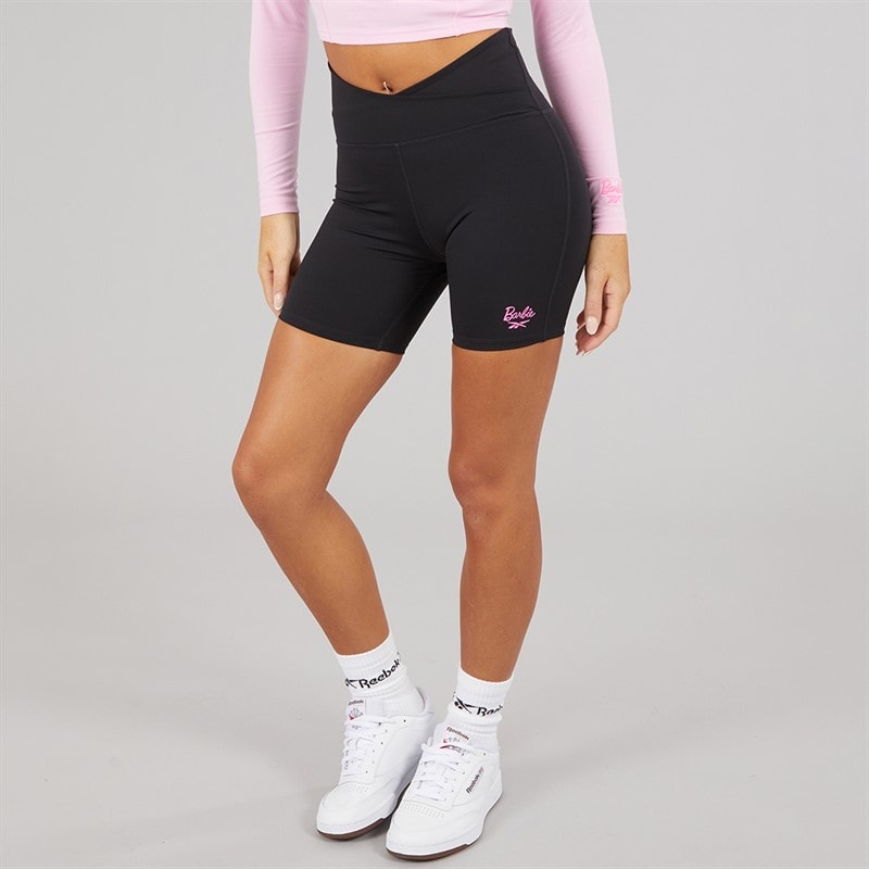 Reebok Womens X Barbie Bike Shorts Black