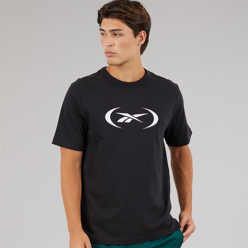 Reebok Mens Reebok Basketball T-Shirt Black