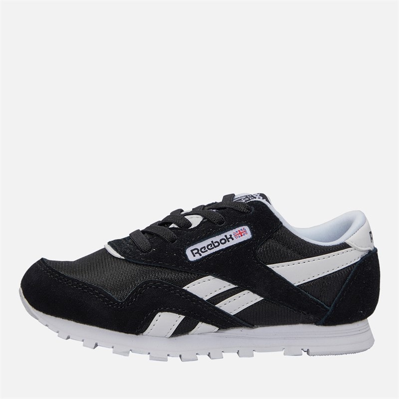 Reebok Infant Boys Classic Nylon Trainers Black/White