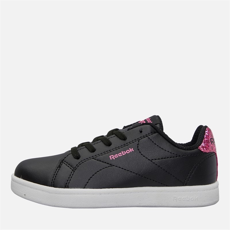 Reebok Junior Girls Royal Complete Clean 2.0 Trainers Black/Passion Pink/White