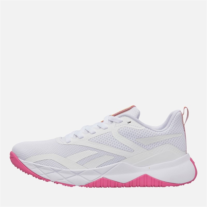 Reebok Womens NFX Trainer Training Shoes White/True Pink
