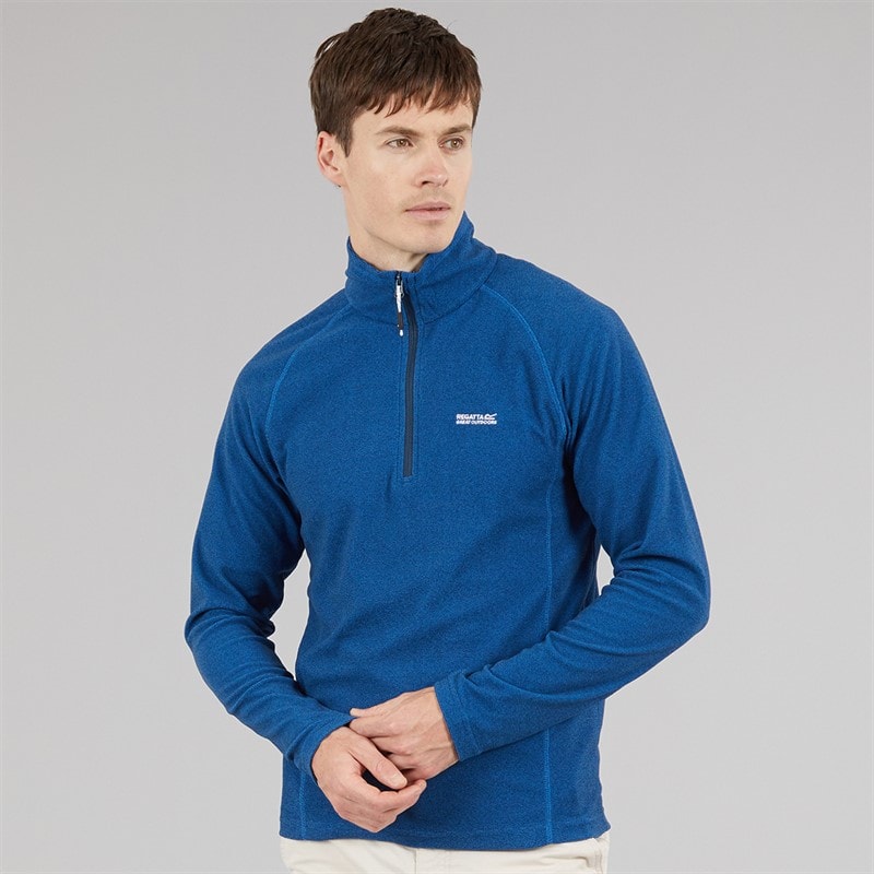 Regatta Mens Montes 1/2 Zip Fleece Snorkel Blue/Navy
