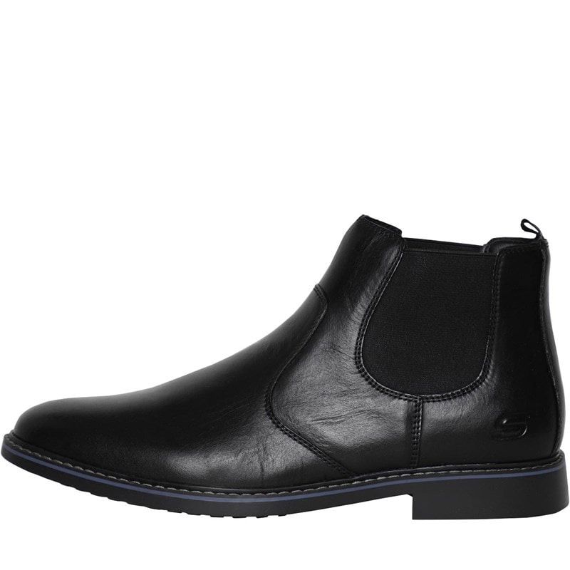 SKECHERS Mens Bregman Morago Chelsea Boots Black