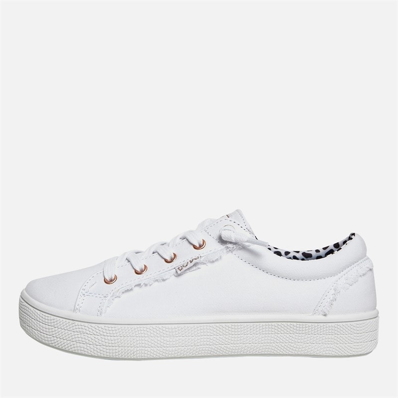 SKECHERS Womens Bobs Extra Cute Canvas Trainers White