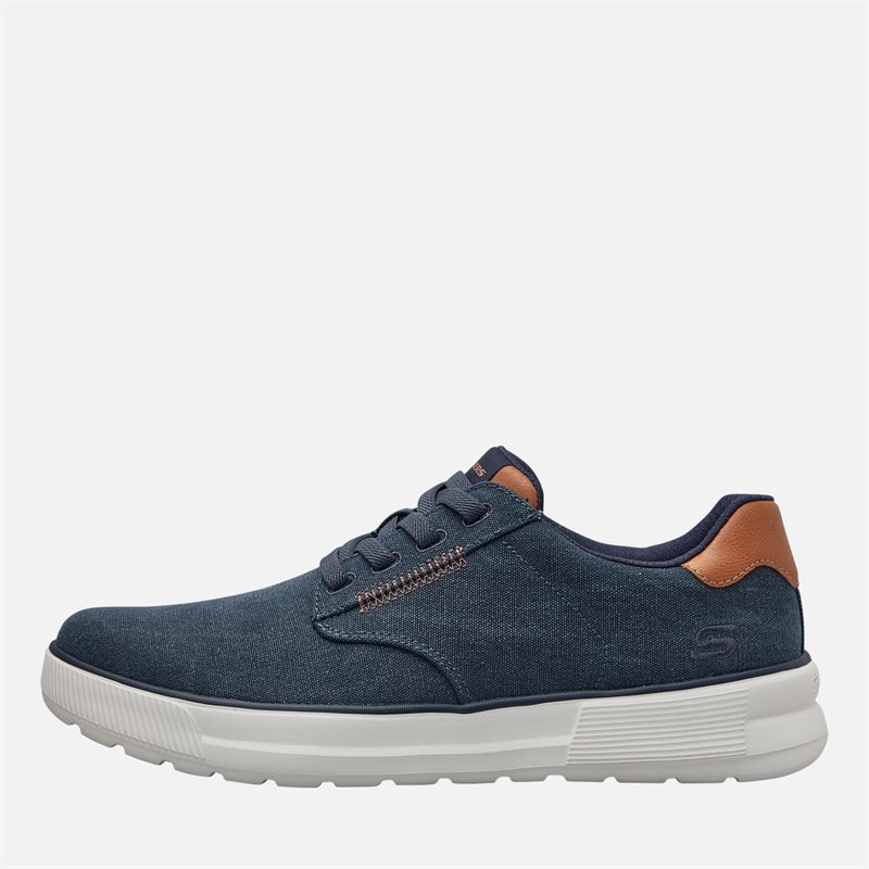 SKECHERS Mens Beckett Jojo Canvas Shoes Navy Canvas