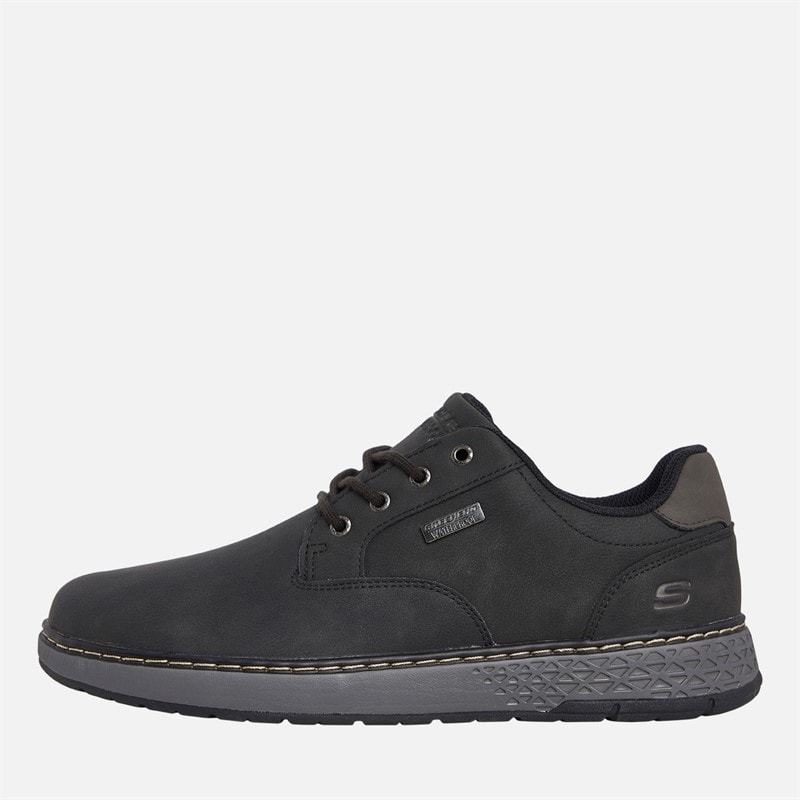 SKECHERS Mens Waterproof Relaxed Fit Garlan Pryor Shoes Black