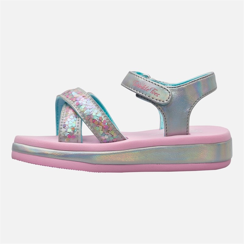 SKECHERS Infant Girls Confetti Splash Sunshines Sandals Silver/Multi