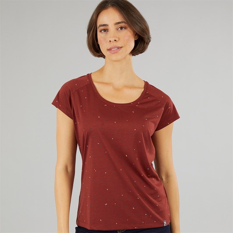 Sprayway Womens Dot Printed T-Shirt Chipotle