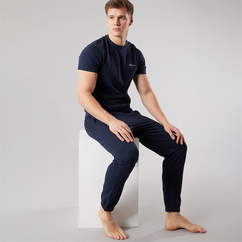 THREADBARE Mens Pyjama Set Navy