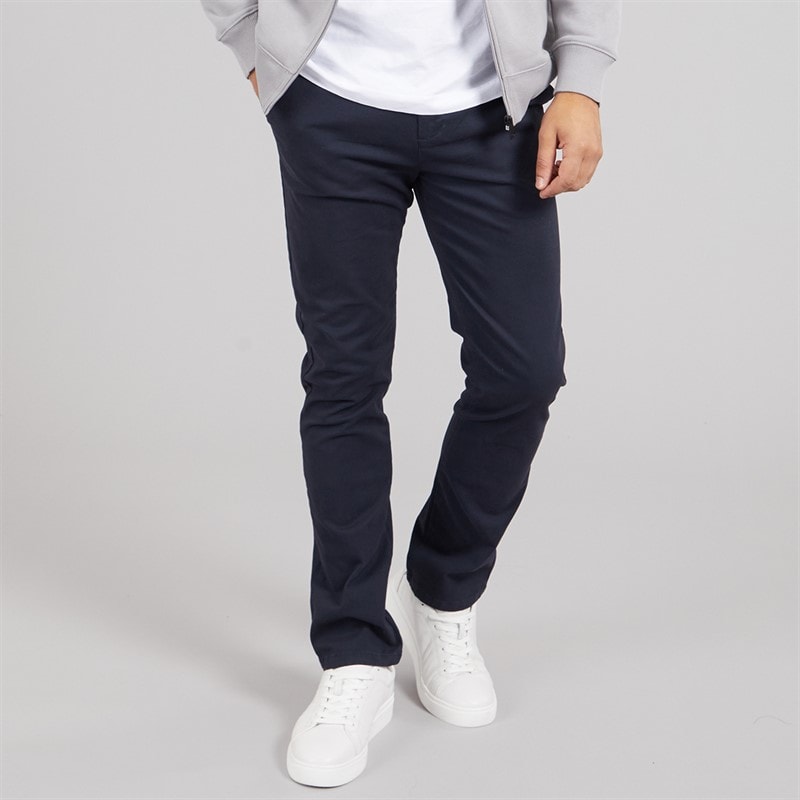 THREADBARE Mens Artois Chino Trousers Navy