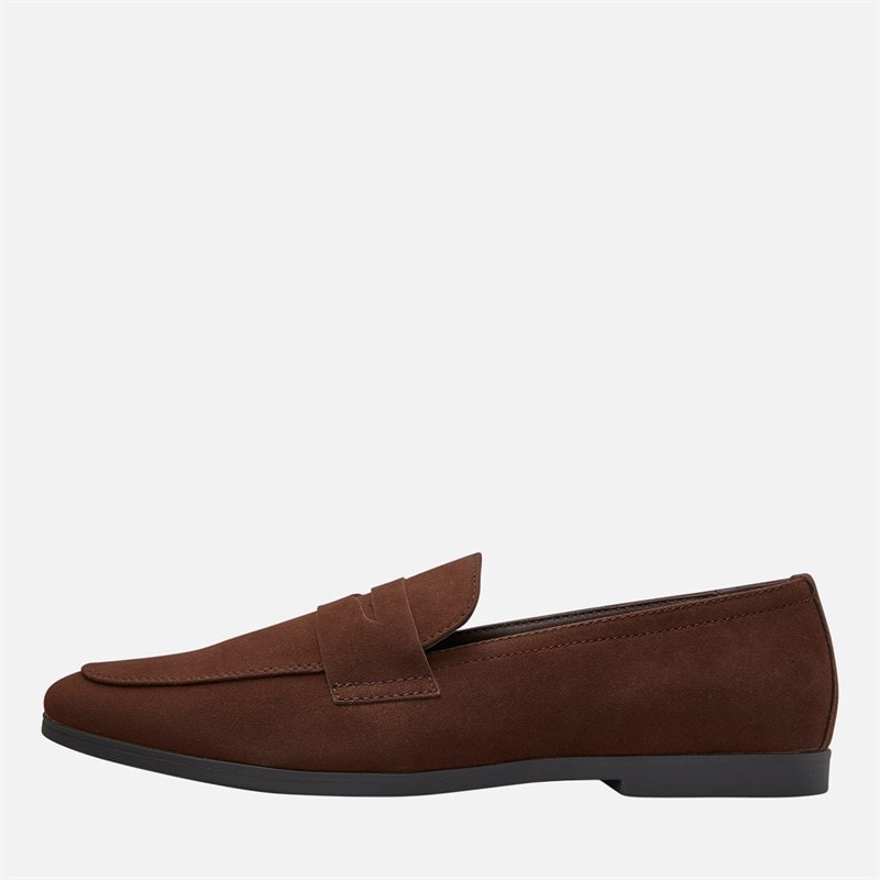 THREADBARE Mens Wedgewood Loafers Brown