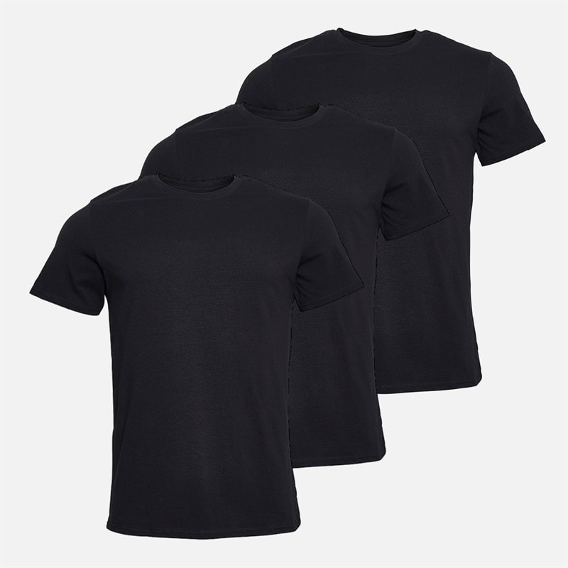 Ted Baker Mens Three Pack Crew Neck T-Shirts Black