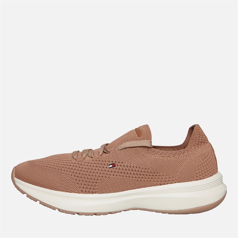 Tommy Hilfiger Womens Knit Runner Trainers Claystone