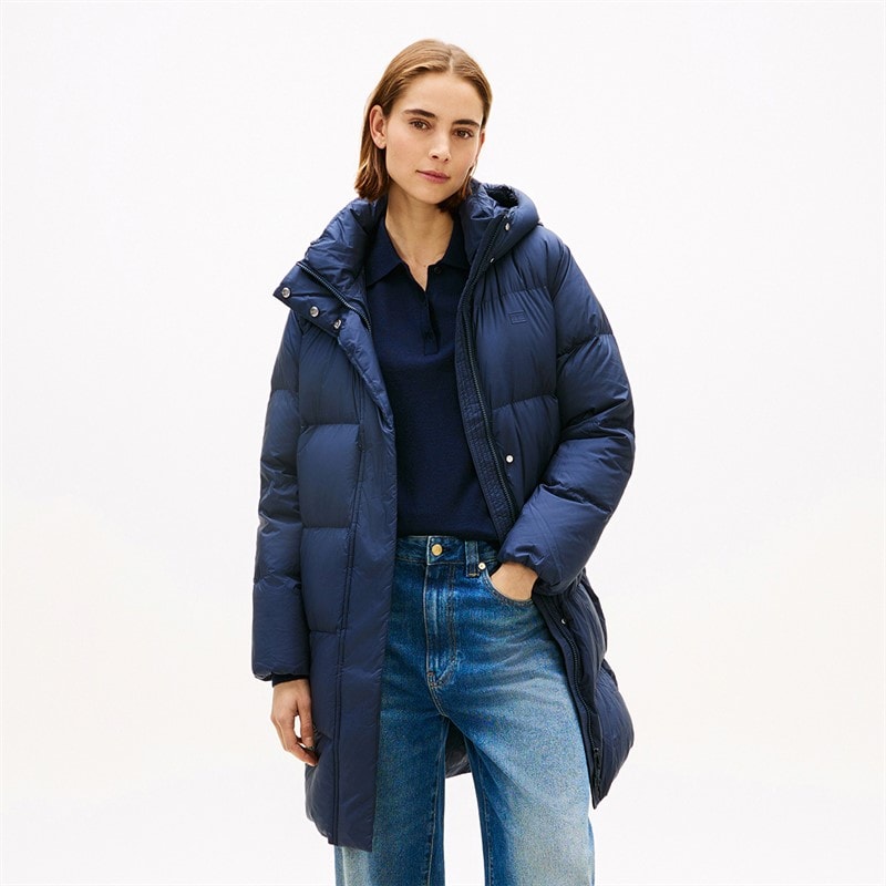 Tommy Hilfiger Womens Modern Down Coat Dark Night Navy