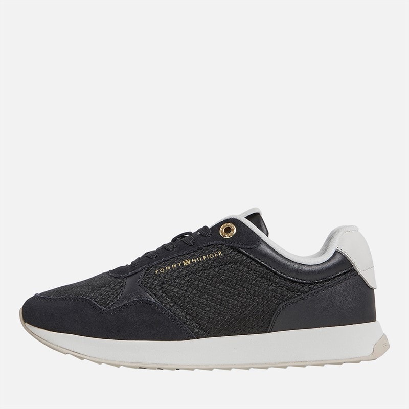Tommy Hilfiger Womens Retro Runner Trainers Black