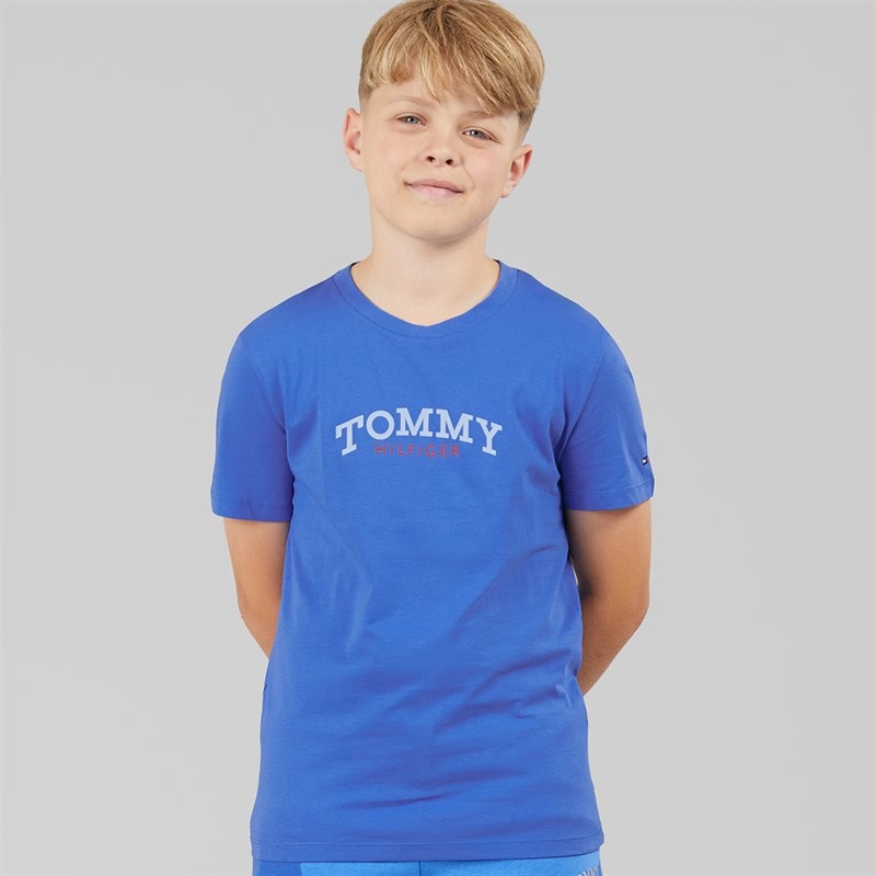 Tommy Hilfiger Boys Monogram Graphic T-Shirt Empire Blue