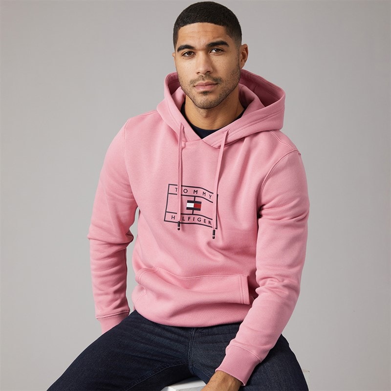 Tommy Hilfiger Mens Hoodie Pink