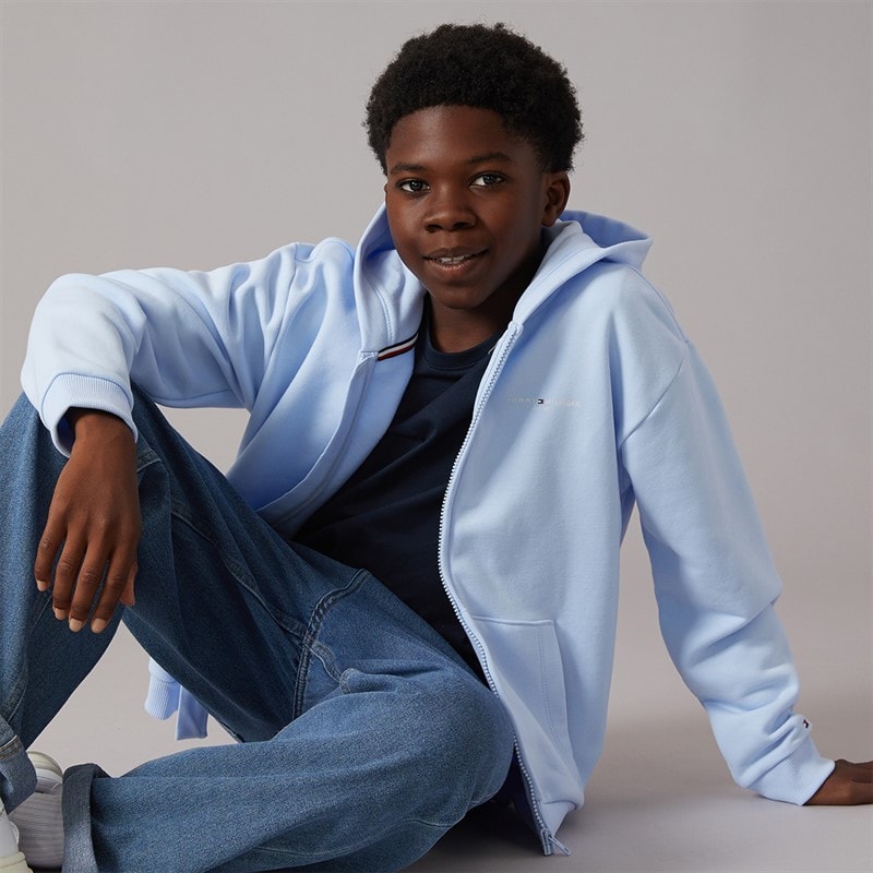 Tommy Hilfiger Kids Mini Corp Zip Through Hoodie Sweet Blue