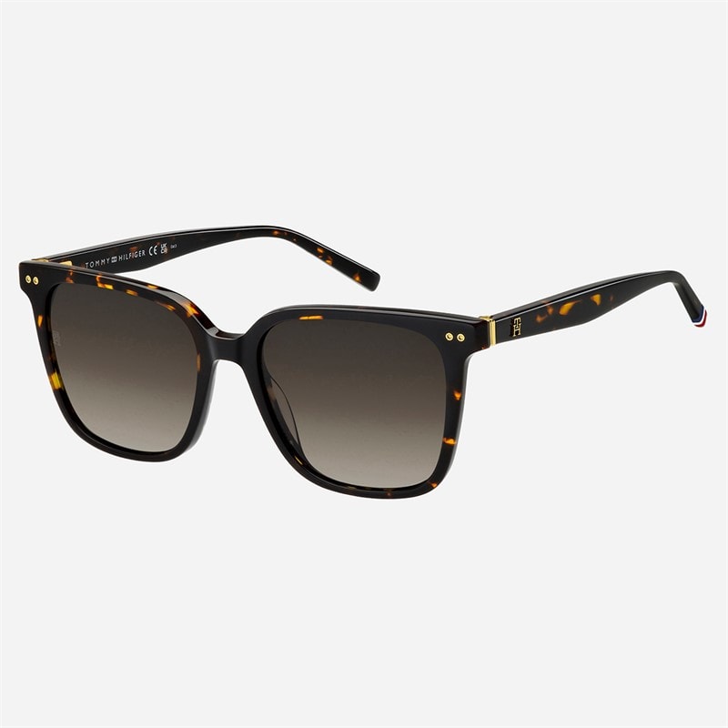 Tommy Hilfiger Womens Square Sunglasses Havana