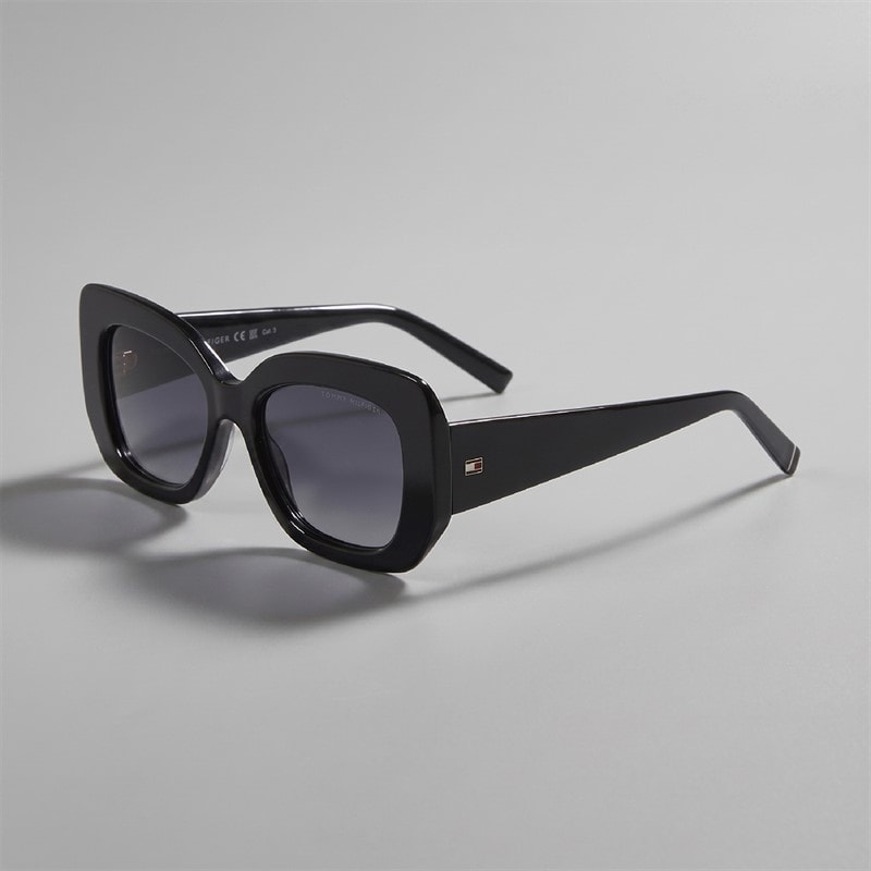 Tommy Hilfiger Womens Rectangular Sunglasses Black