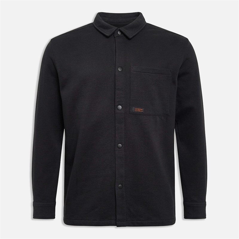 Tokyo Laundry Mens Commander Long Sleeve Shirt Jet Black
