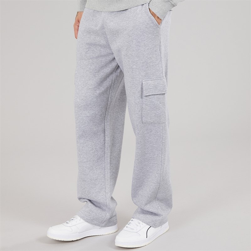 Tokyo Laundry Mens Cisse Cargo Joggers Light Grey Marl