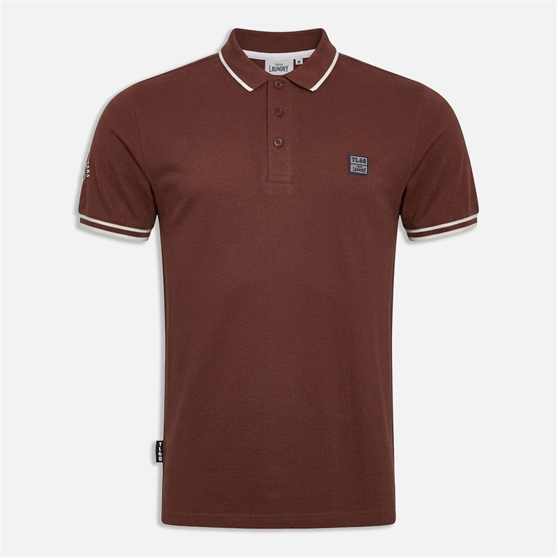 Tokyo Laundry Mens Gayle Polo Shirt Rum Raisin