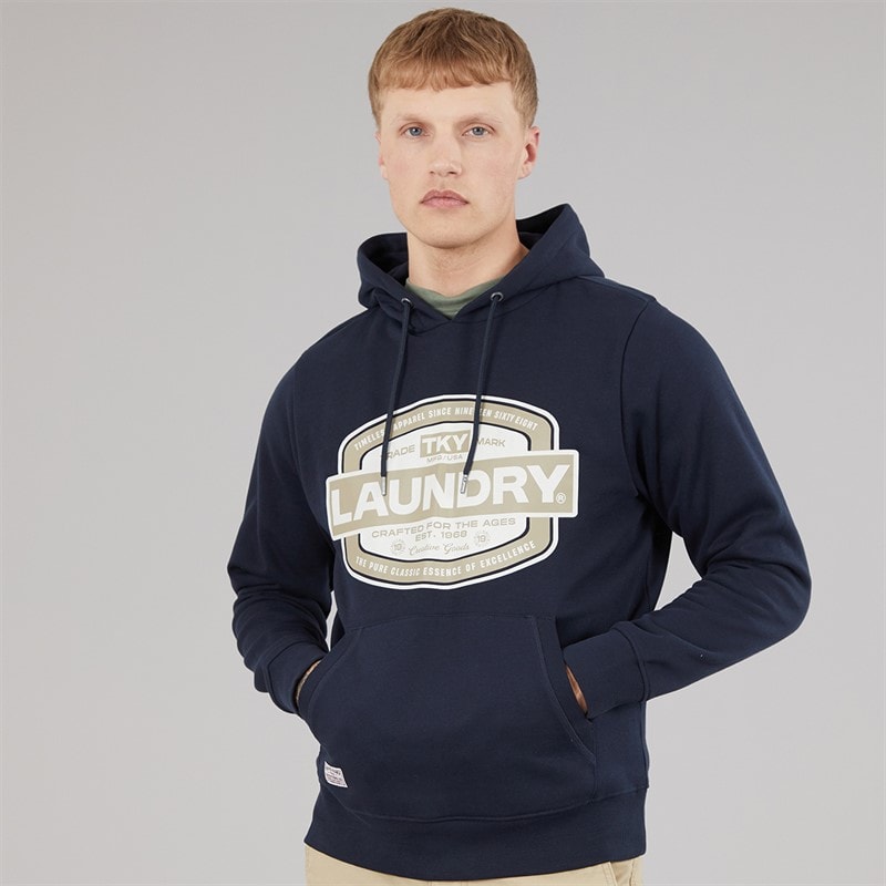 Tokyo Laundry Mens Doak Hoodie Sky Captain Navy