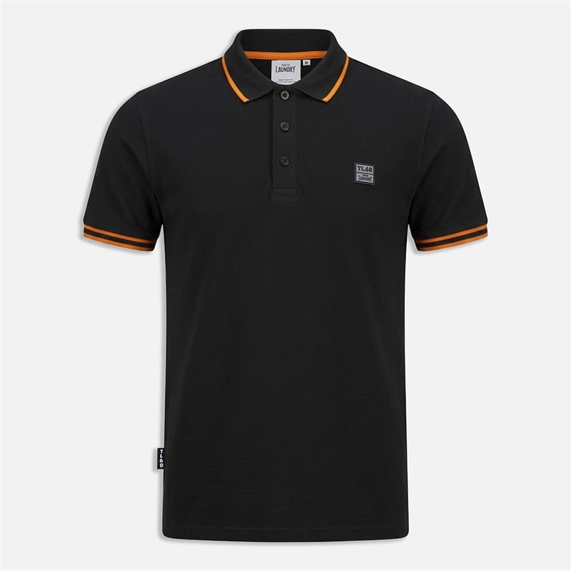 Tokyo Laundry Mens Gayle Polo Shirt Jet Black