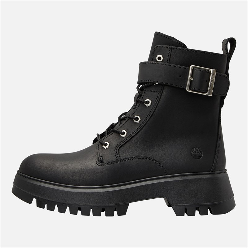 Timberland Womens Cora Valley Mid Lace Boots Black Full Grain