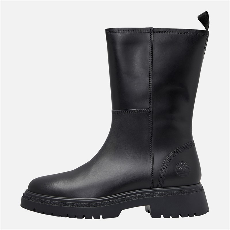 Timberland Womens Cambria Valley Tall Zip Up Boots Black Full Grain