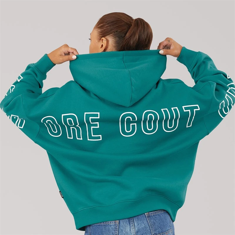 L'amore Couture Womens Norwalk Hoodie Teal