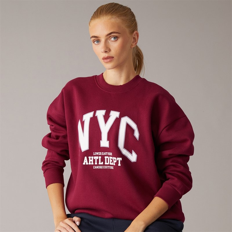 L'amore Couture Womens Serlida Sweatshirt Light Burg