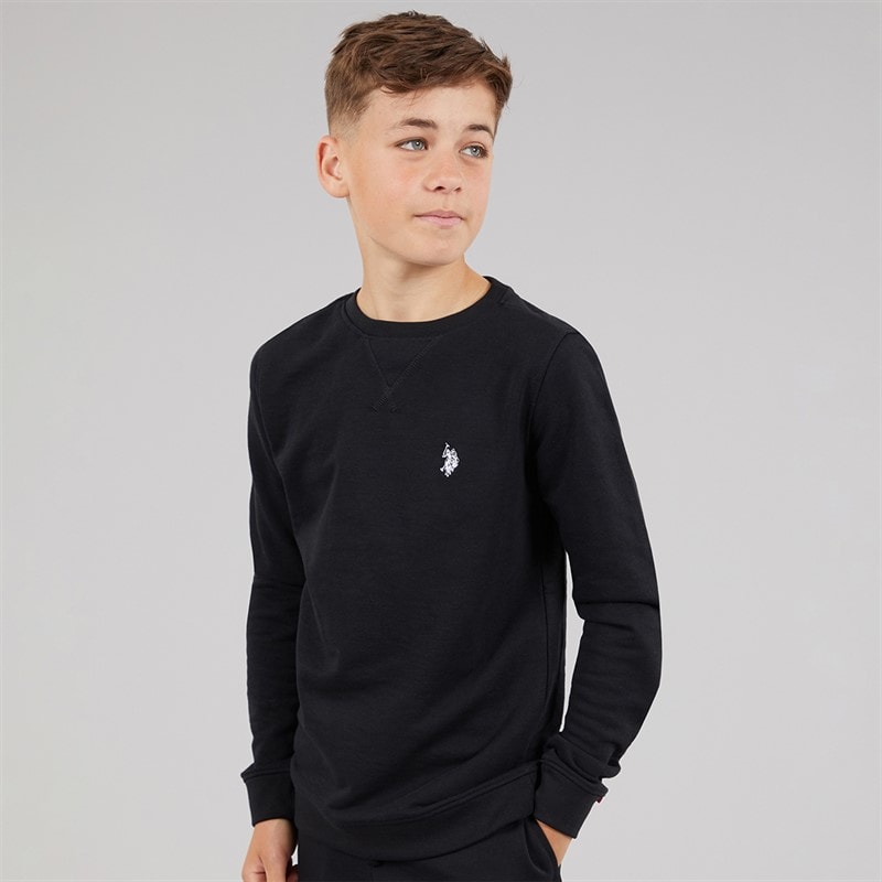 U.S. POLO ASSN. Boys DHM Sweatshirt Black/Bright White DHM Black Bright White Dhm