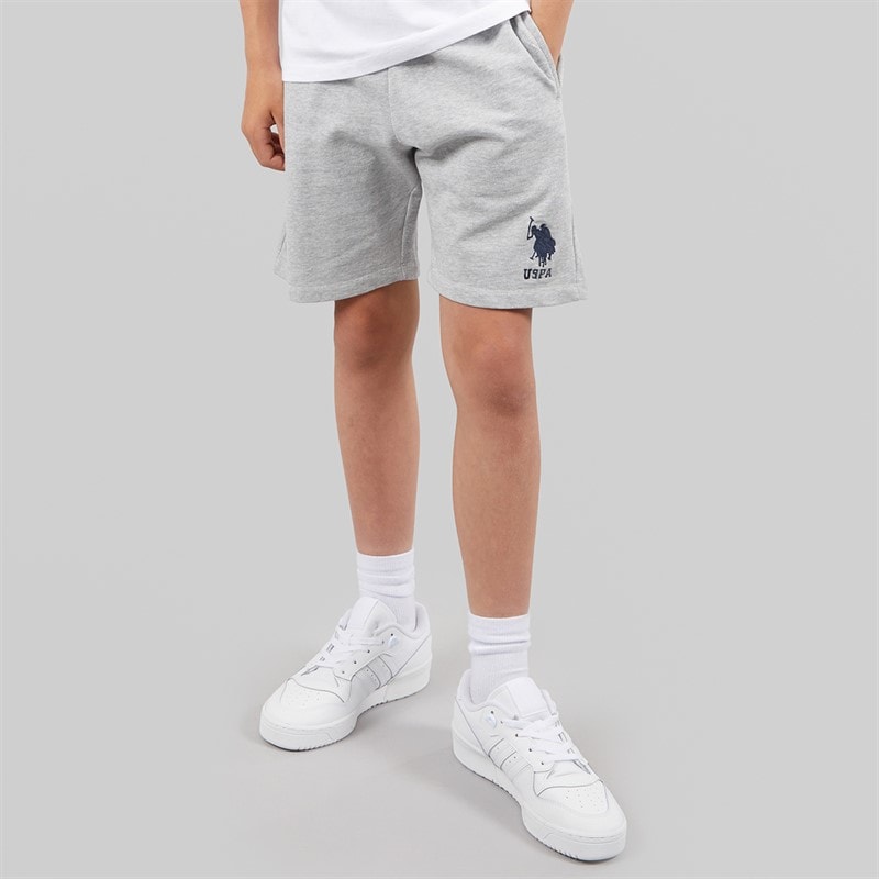 U.S. POLO ASSN. Boys DHM LB Sweat Shorts Mid Grey Marl