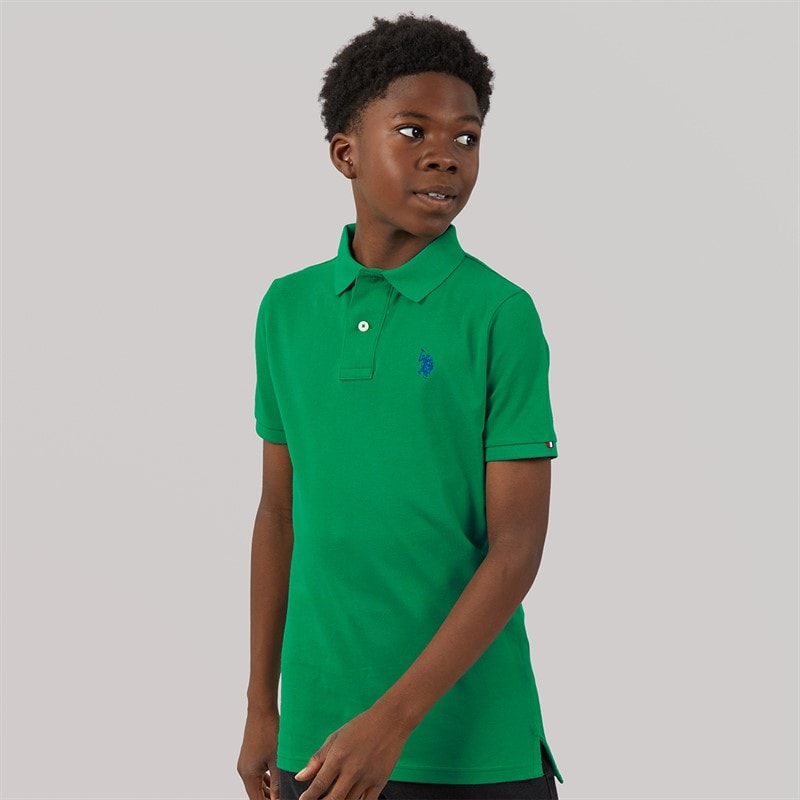 U.S. POLO ASSN. Boys Pique Polo Shirt Lush Meadow