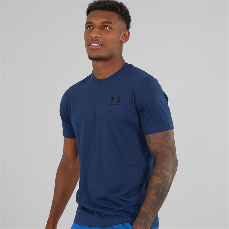 Under Armour Mens UA Sportstyle Left Chest Short Sleeve T-Shirt Academy/Black