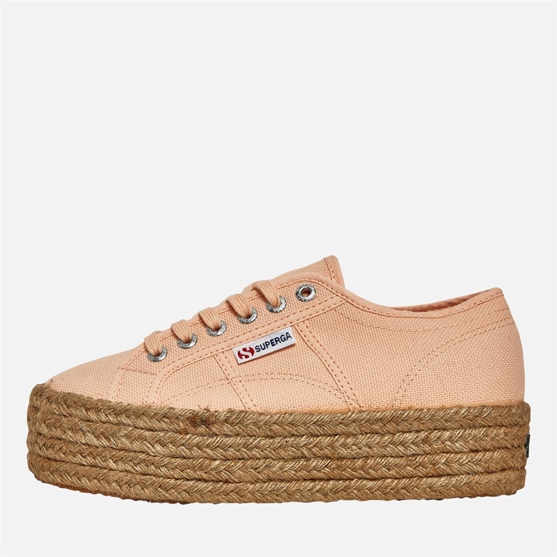 Superga Womens 2790 Rope Canvas Trainers Pink Peach