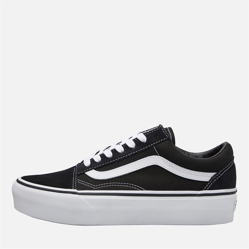 Vans Womens Old Skool Platform Trainers Black/White