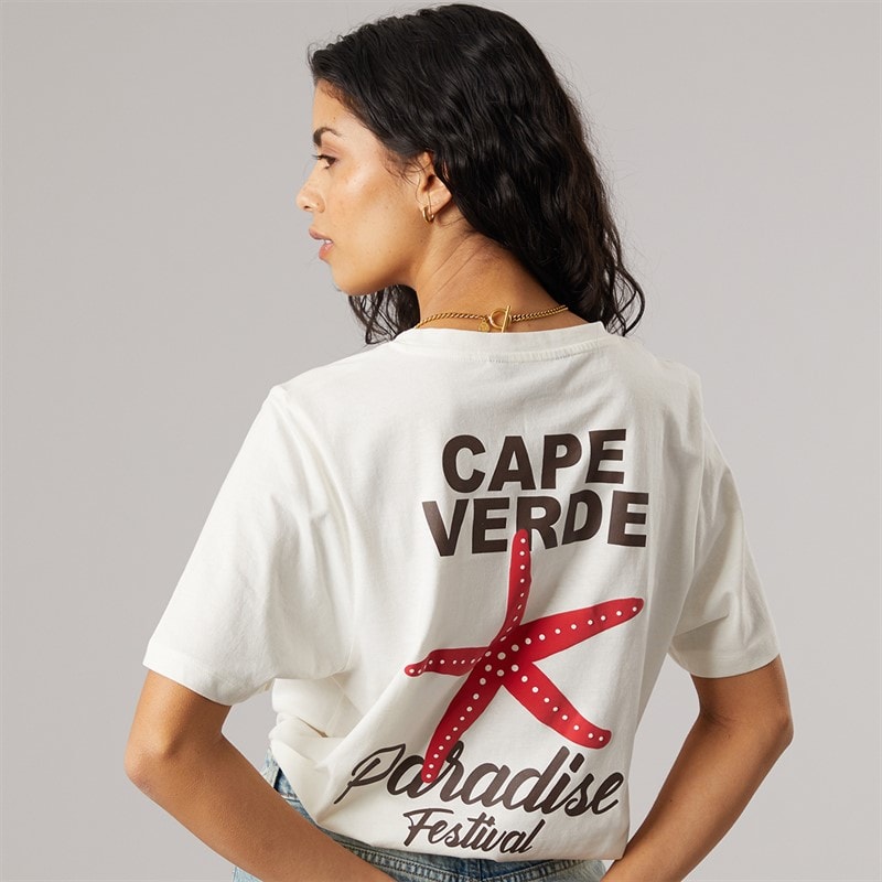 Weekend Vibes Womens Stared T-Shirt Sugar Swizzle