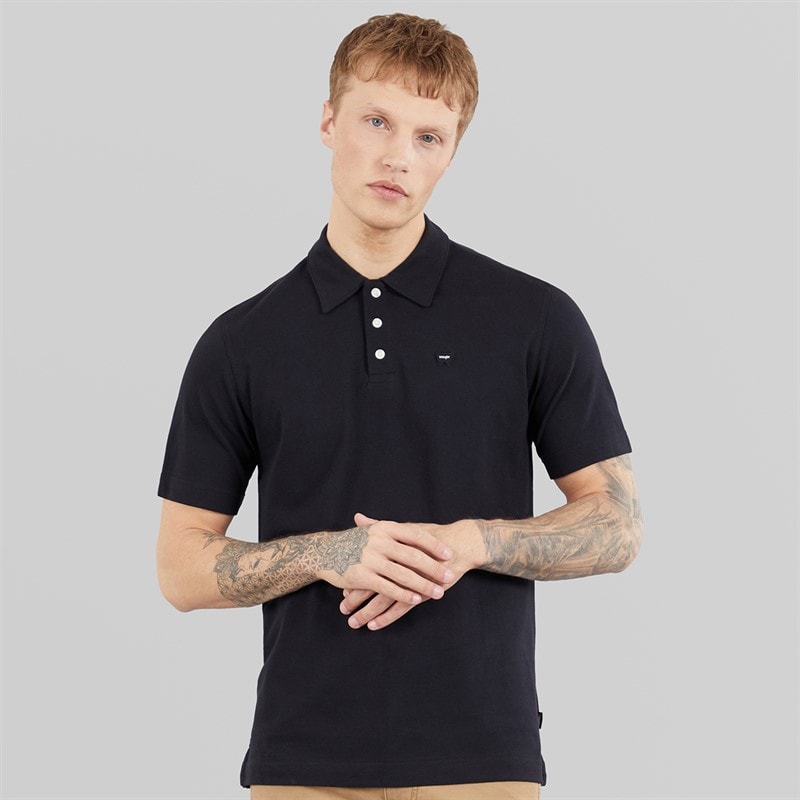 Wrangler Mens Polo Shirt Black