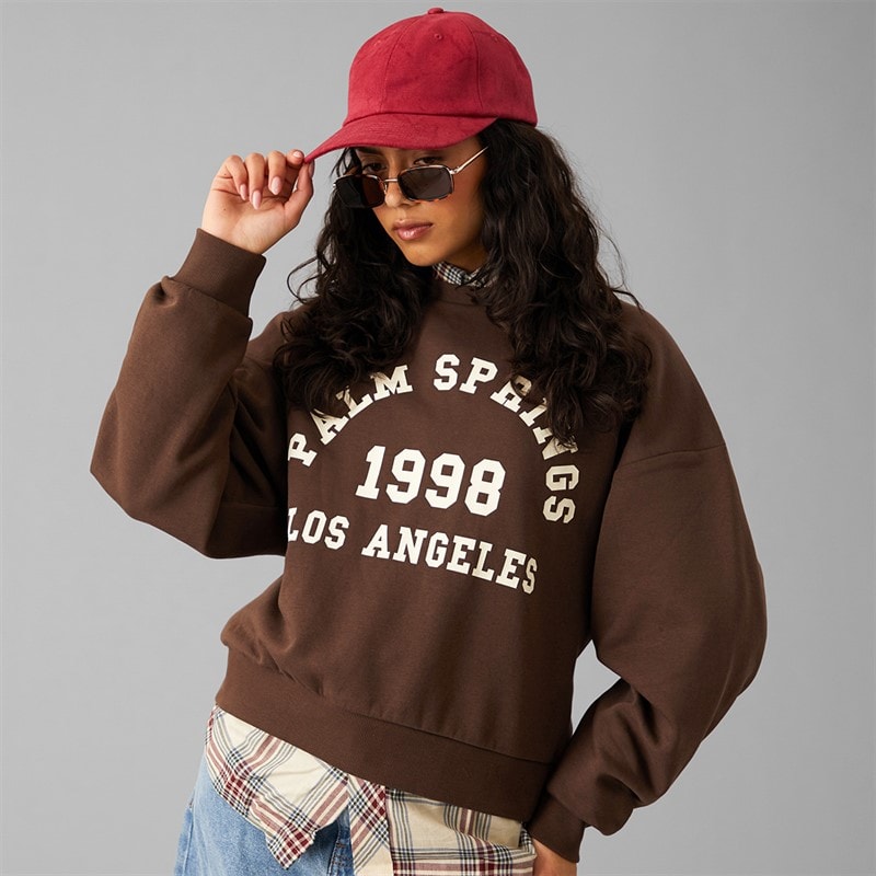 JJXX Womens Merle Crew Sweatshirt Brackenprint Palm Springs Brackenprint:Palm Springs