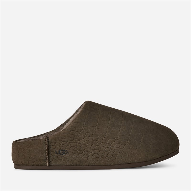UGG® Womens Elea Embossed Slippers Dense Smoke