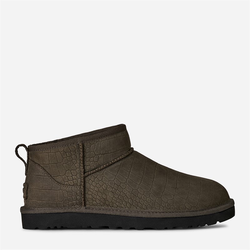 UGG® Mens Classic Ultra Mini Embossed Boots Dense Smoke
