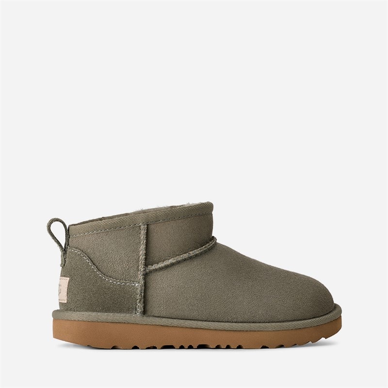 UGG® Kids Classic Ultra Mini Boots Moss Green/Amphoria