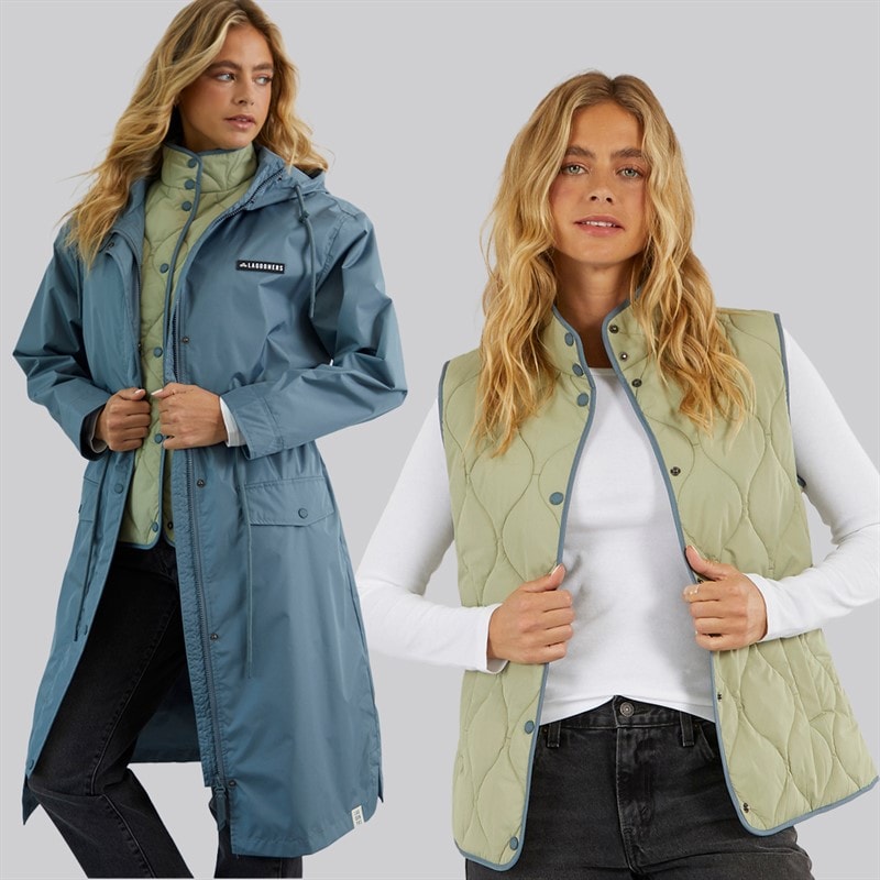 Lagooners Womens Eskdale 2-In-1 Coat Navy/Green