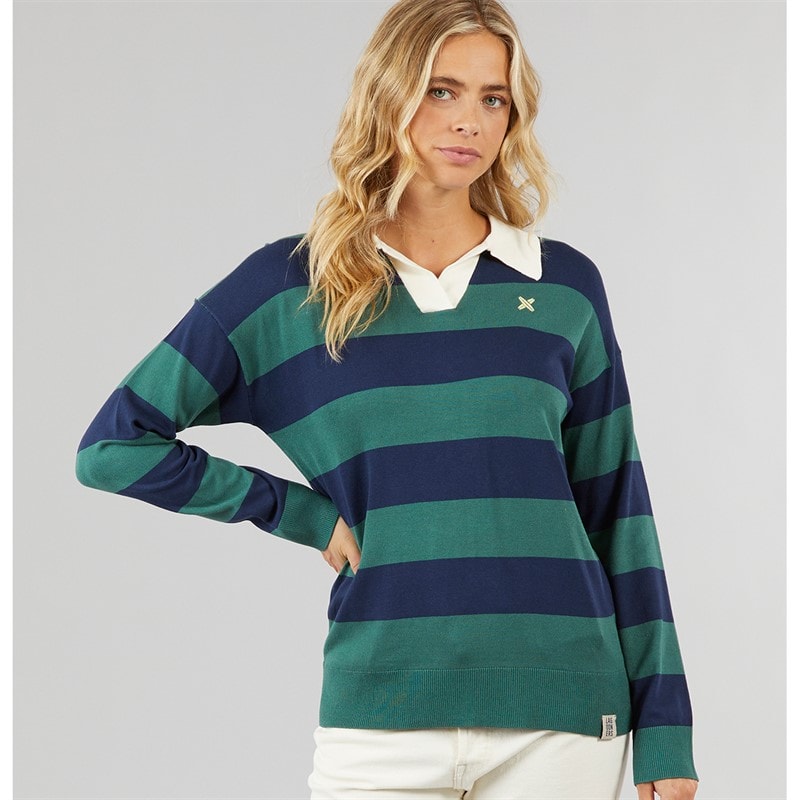 Lagooners Womens Blackwood Knitted Sweatshirt Khaki