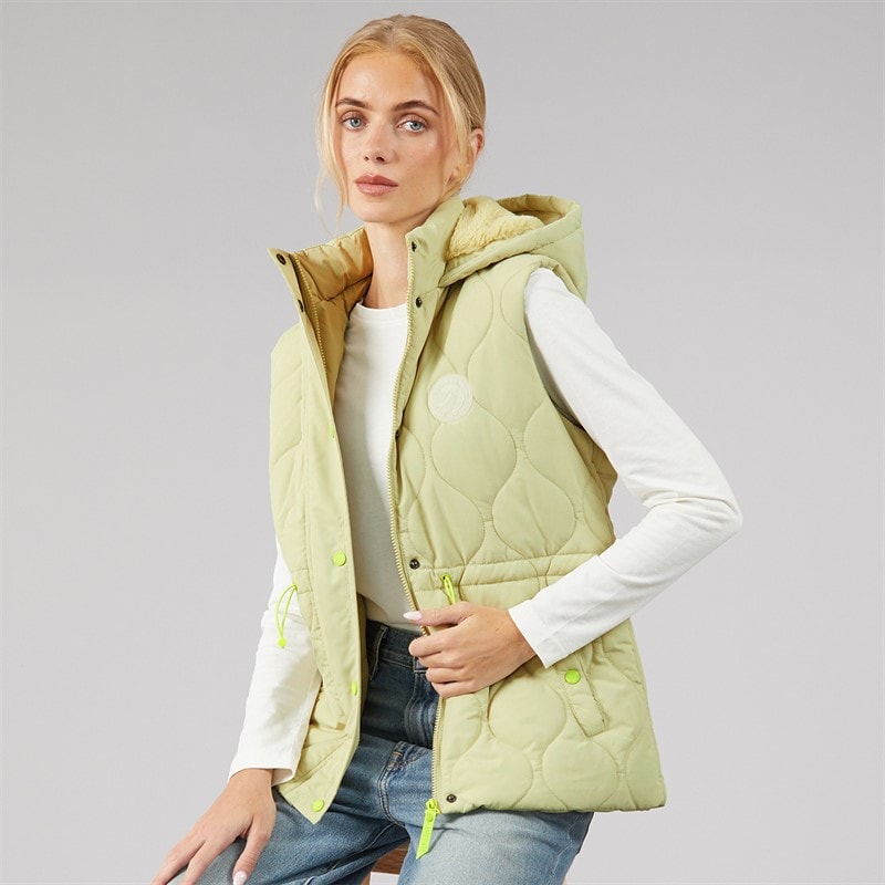 Lagooners Womens Elownen Long Gilet Sage
