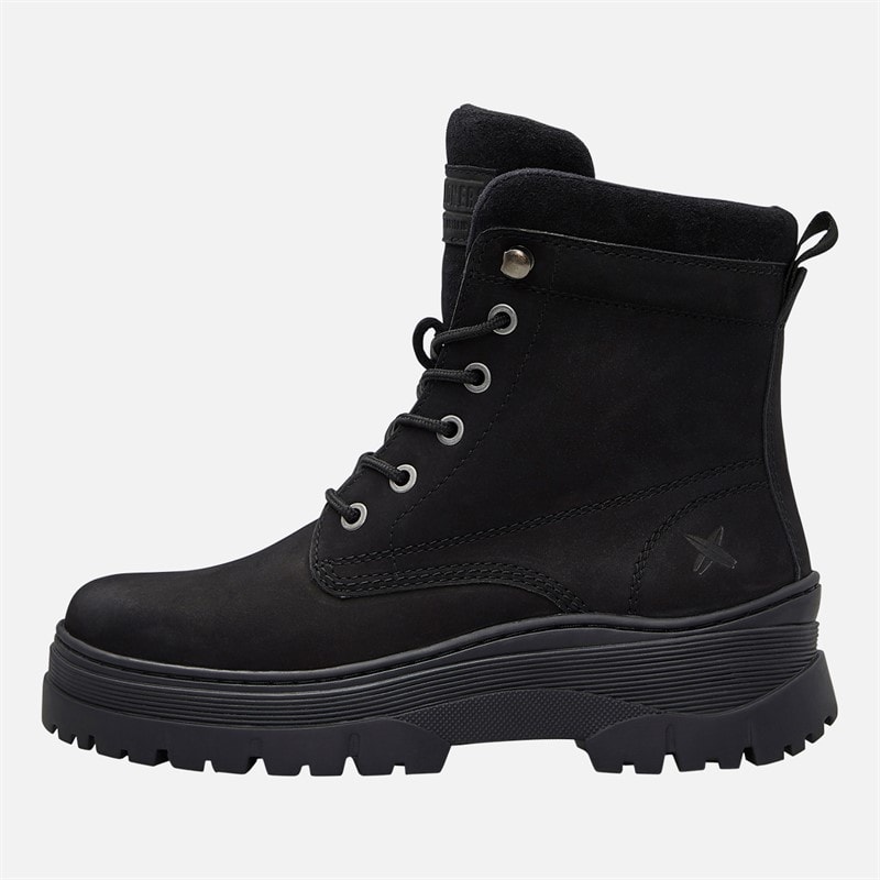 Lagooners Womens Storm Nubuck Lace Boots Black